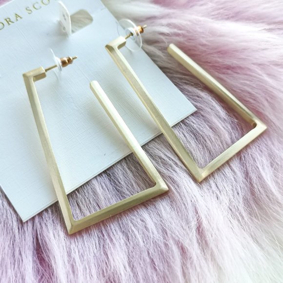 Kendra Scott Gold Easton Hoop Earrings - Picture 2 of 3